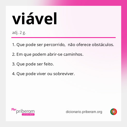 Significado de viável
