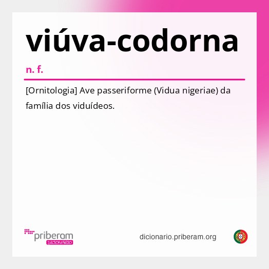 Significado de viúva-codorna