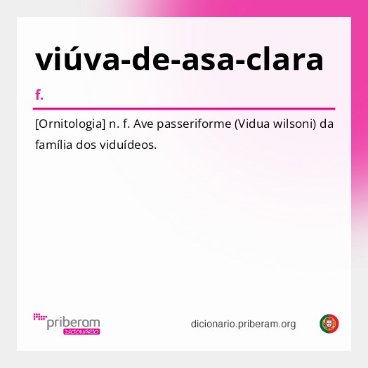 Significado de viúva-de-asa-clara
