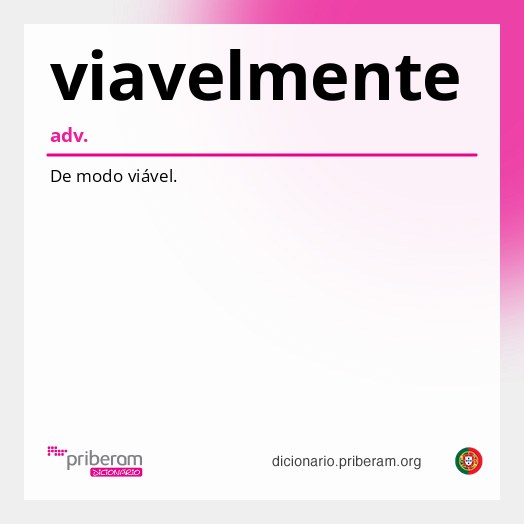 Significado de viavelmente
