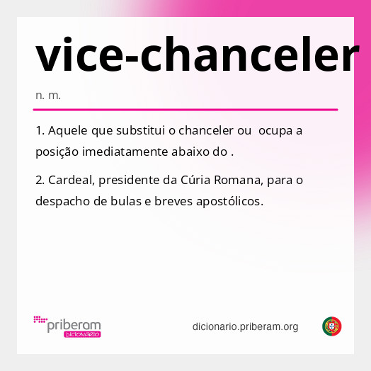 Significado de vice-chanceler