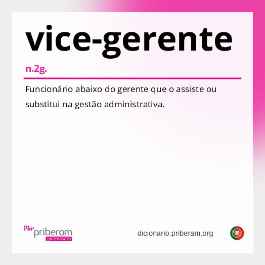 Significado de vice-gerente