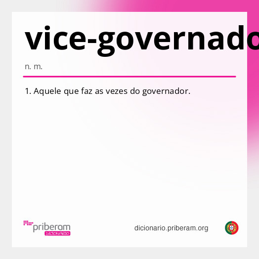 Significado de vice-governador