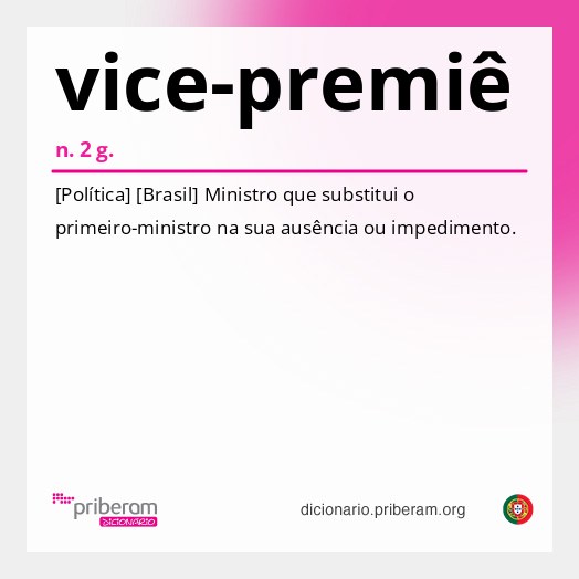 Significado de vice-premiê