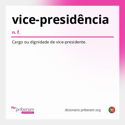 Significado de vice-presidência