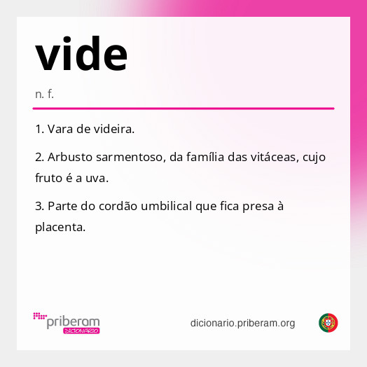 Significado de vide