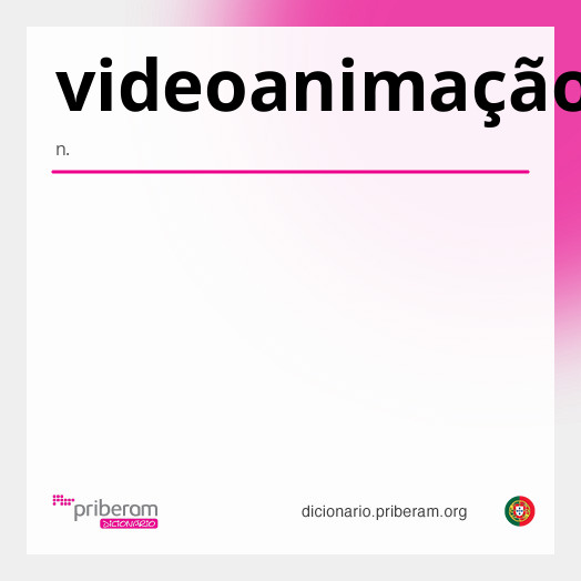 Significado de videoanimação
