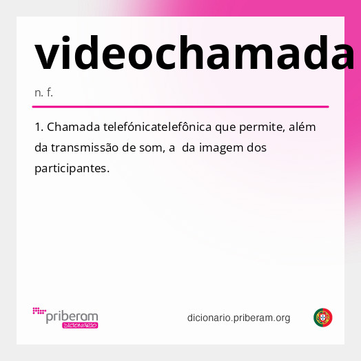 Significado de videochamada