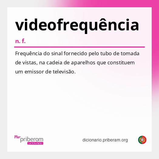 Significado de videofrequência