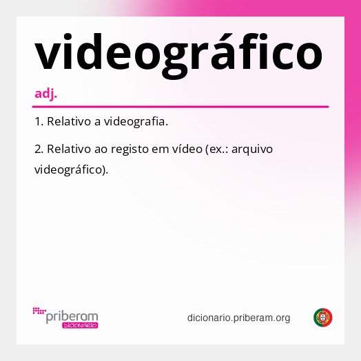 Significado de videográfico