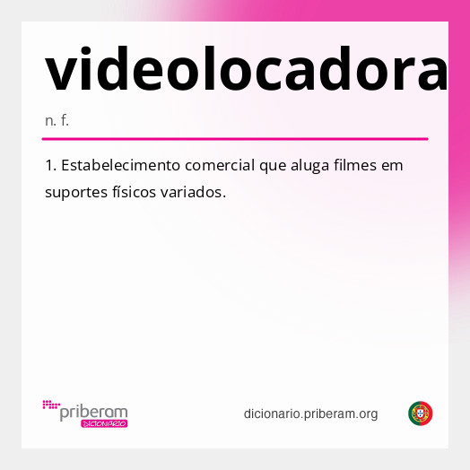 Significado de videolocadora