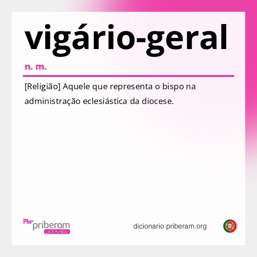 Significado de vigário-geral