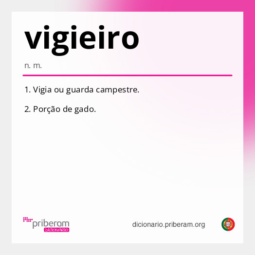 Significado de vigieiro