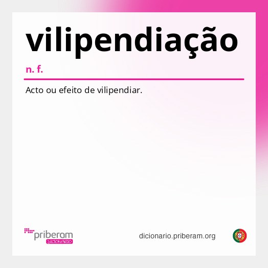 Significado de vilipendiação