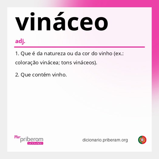 Significado de vináceo