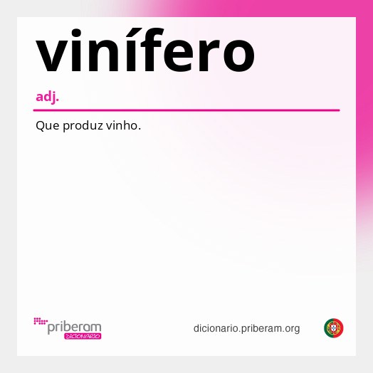 Significado de vinífero