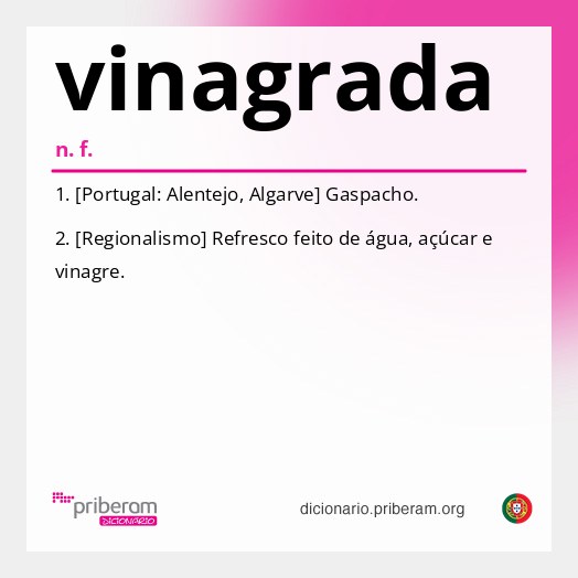 Significado de vinagrada