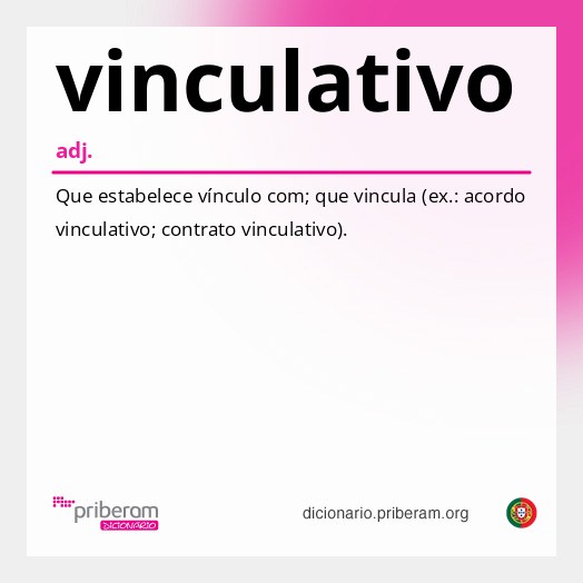 Significado de vinculativo