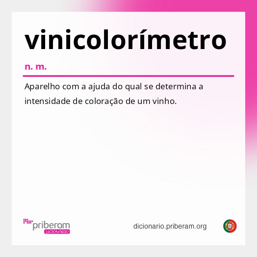 Significado de vinicolorímetro