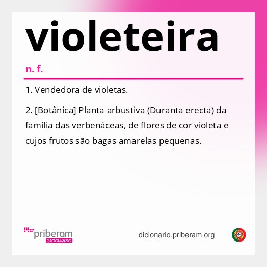 Significado de violeteira