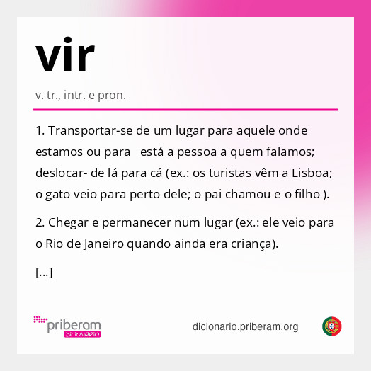 Significado de vir