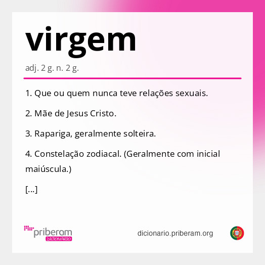 Significado de virgem