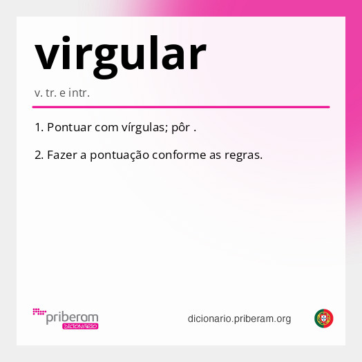 Significado de virgular