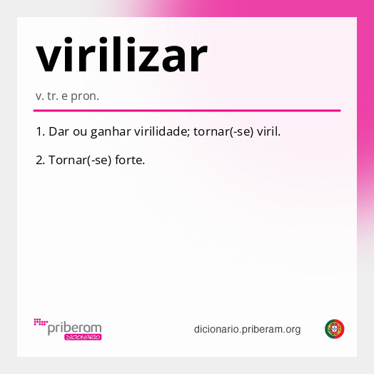 Significado de virilizar