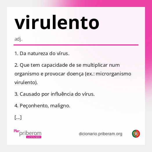 Significado de virulento