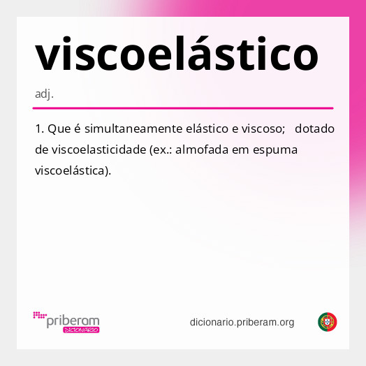 Significado de viscoelástico