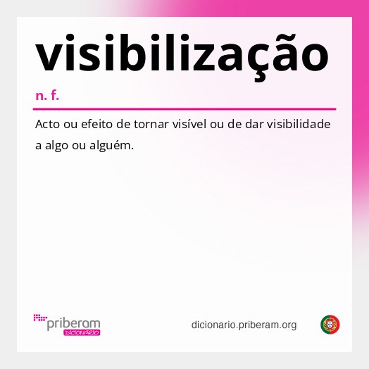 Significado de visibilização