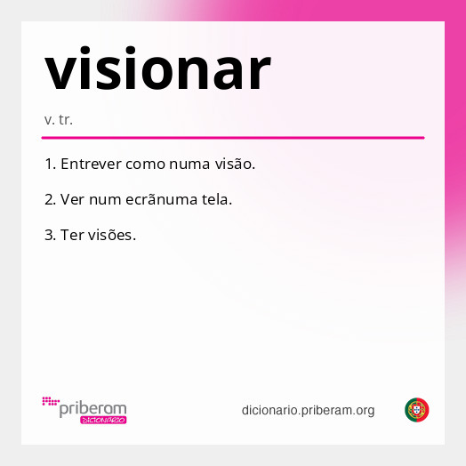 Significado de visionar