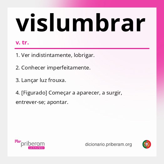 Significado de vislumbrar