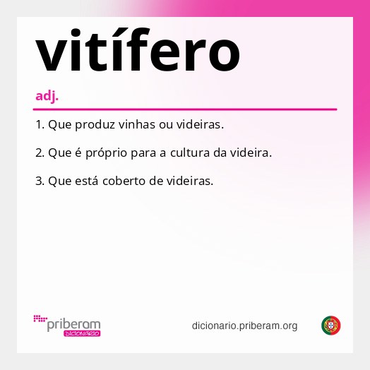 Significado de vitífero