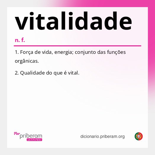 Significado de vitalidade
