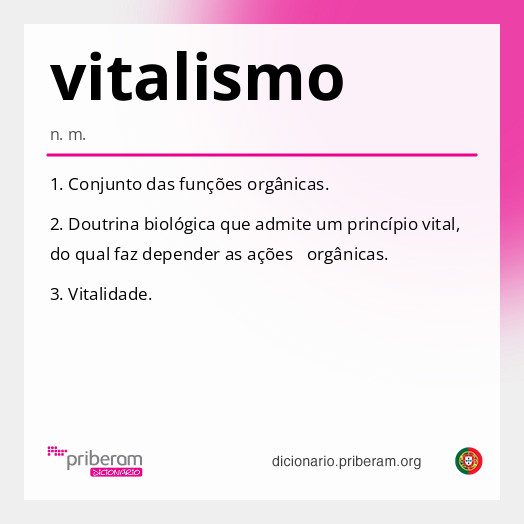 Significado de vitalismo