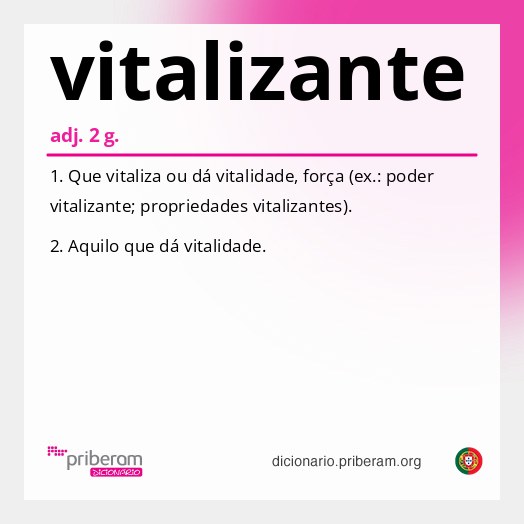 Significado de vitalizante
