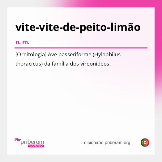 Significado de vite-vite-de-peito-limão
