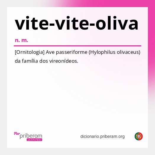Significado de vite-vite-oliva