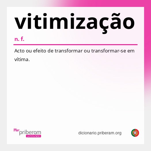 Significado de vitimização
