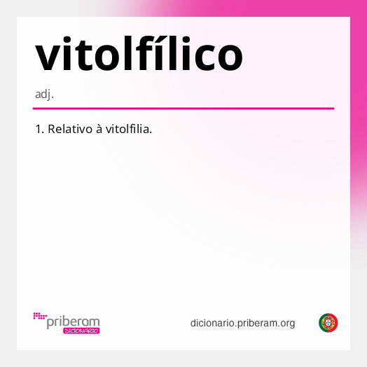 Significado de vitolfílico