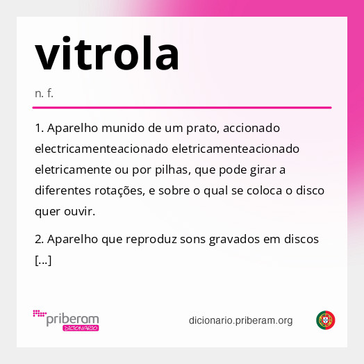 Significado de vitrola