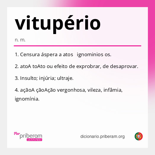 Significado de vitupério