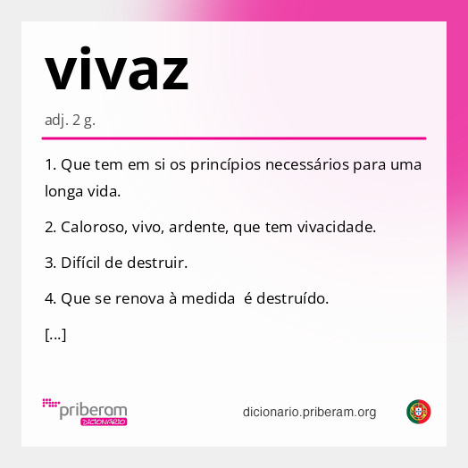 Significado de vivaz