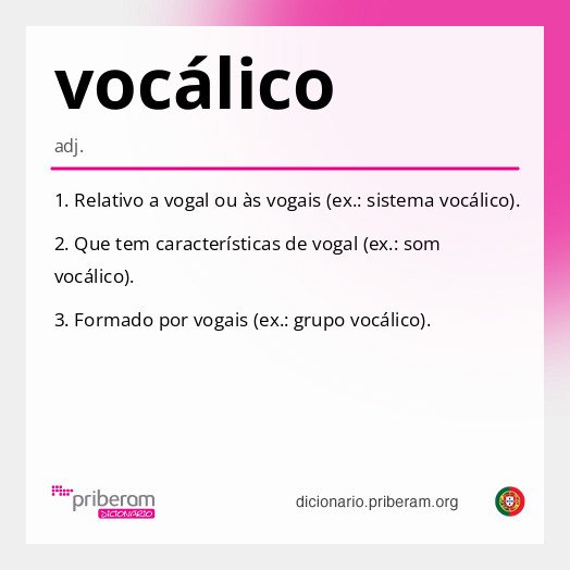 Significado de vocálico