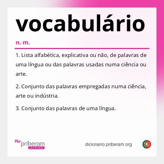 Significado de vocabulário