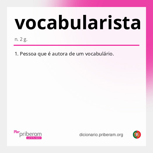 Significado de vocabularista