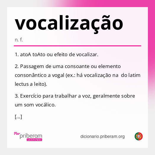 Significado de vocalização