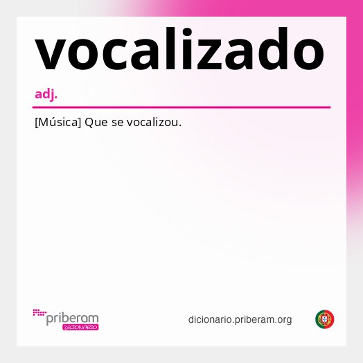 Significado de vocalizado