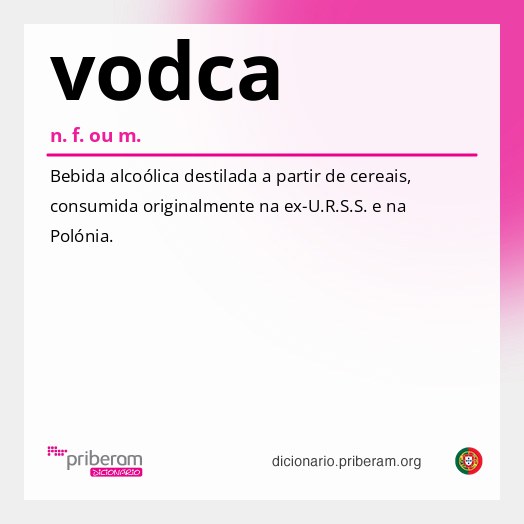 Significado de vodca